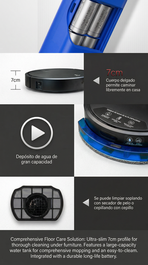 Robot Aspirador Inteligente Multifuncional