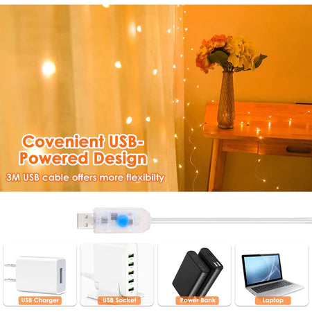 “¿Cansado de decoraciones sin gracia? Dale vida a tus fiestas con la Guirnalda LED 3M USB”