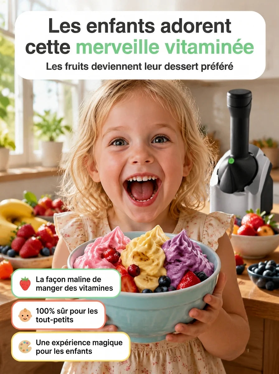 Fruizz™ | Il Fait Très Chaud... Rafraîchissez-Vous Avec une Glace Maison 100 % Naturelle en Seulement 60 Secondes !
