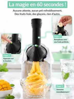 Fruizz™ | Il Fait Très Chaud... Rafraîchissez-Vous Avec une Glace Maison 100 % Naturelle en Seulement 60 Secondes !